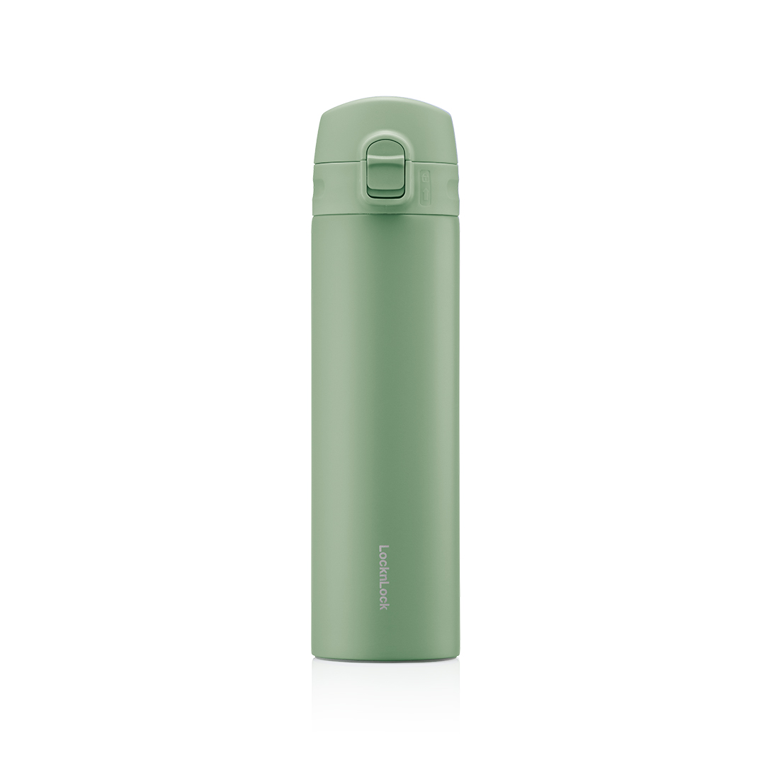 Bình Giữ Nhiệt LocknLock Slim Fit Onetouch 400ml - 4 màu (Xanh, Xanh Lá, Ngà, Tím) - LHC3270, , large image number 2